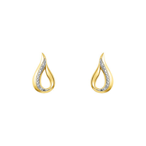 Orecchini Lobo Sophia Oro Giallo Diamante - Orecchini a Lobo Donna | Stroili