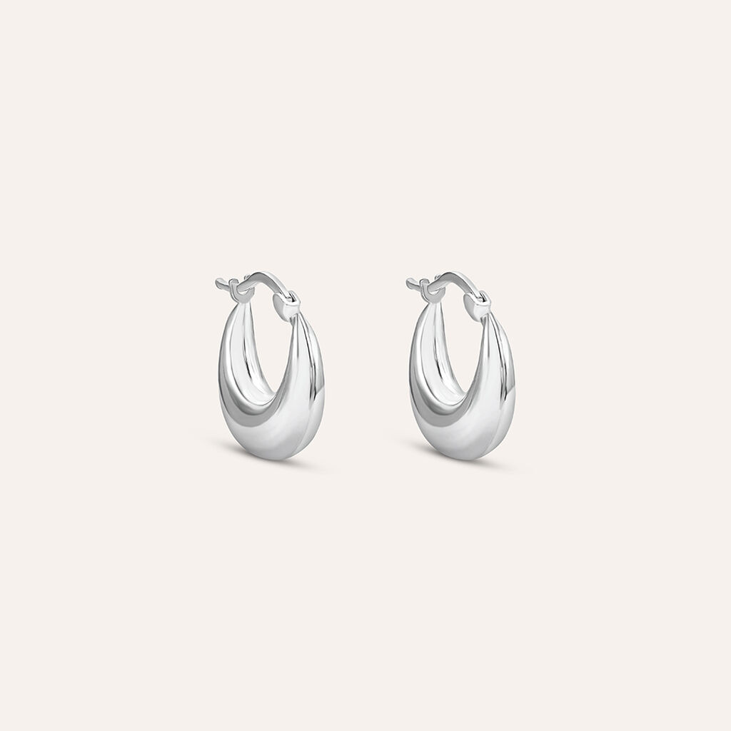 Orecchini A Cerchio Silver Collection Argento Rodiato - Orecchini a Cerchio Donna | Stroili