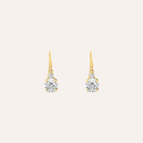 Orecchini Lobo Punto Luce Claire Oro Giallo Cubic Zirconia - Orecchini a Lobo Donna | Stroili