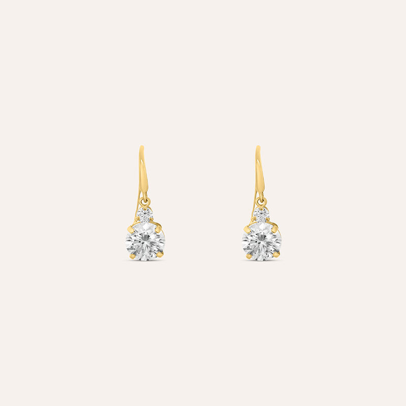 Orecchini Lobo Punto Luce Claire Oro Giallo Cubic Zirconia - Orecchini a Lobo Donna | Stroili