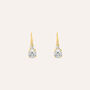 Orecchini Lobo Punto Luce Claire Oro Giallo Cubic Zirconia