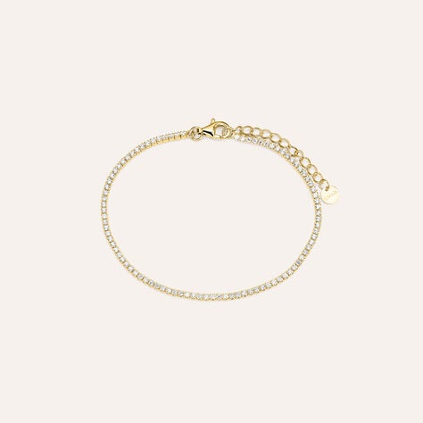 Bracciale Tennis Silver Elegance Argento Dorato Cubic Zirconia - Bracciali Tennis Donna | Stroili