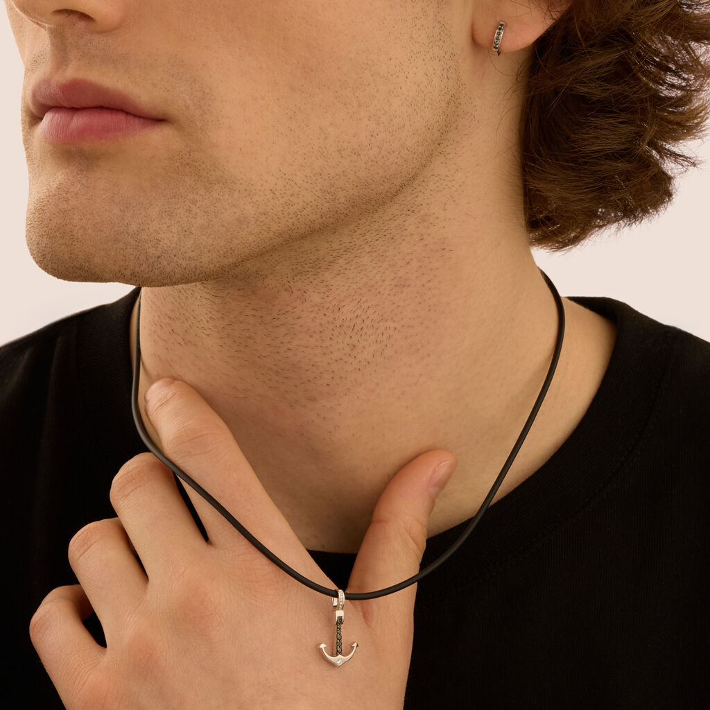 Pendente L'homme Diamant Oro Bianco Diamante