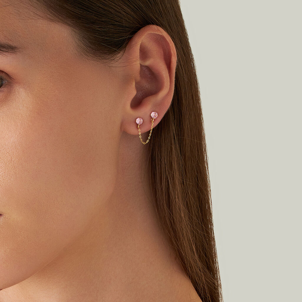 14K Solid Gold Pair Cubic Zirconia Stud Earrings Push Back Men or Women 4-10mm