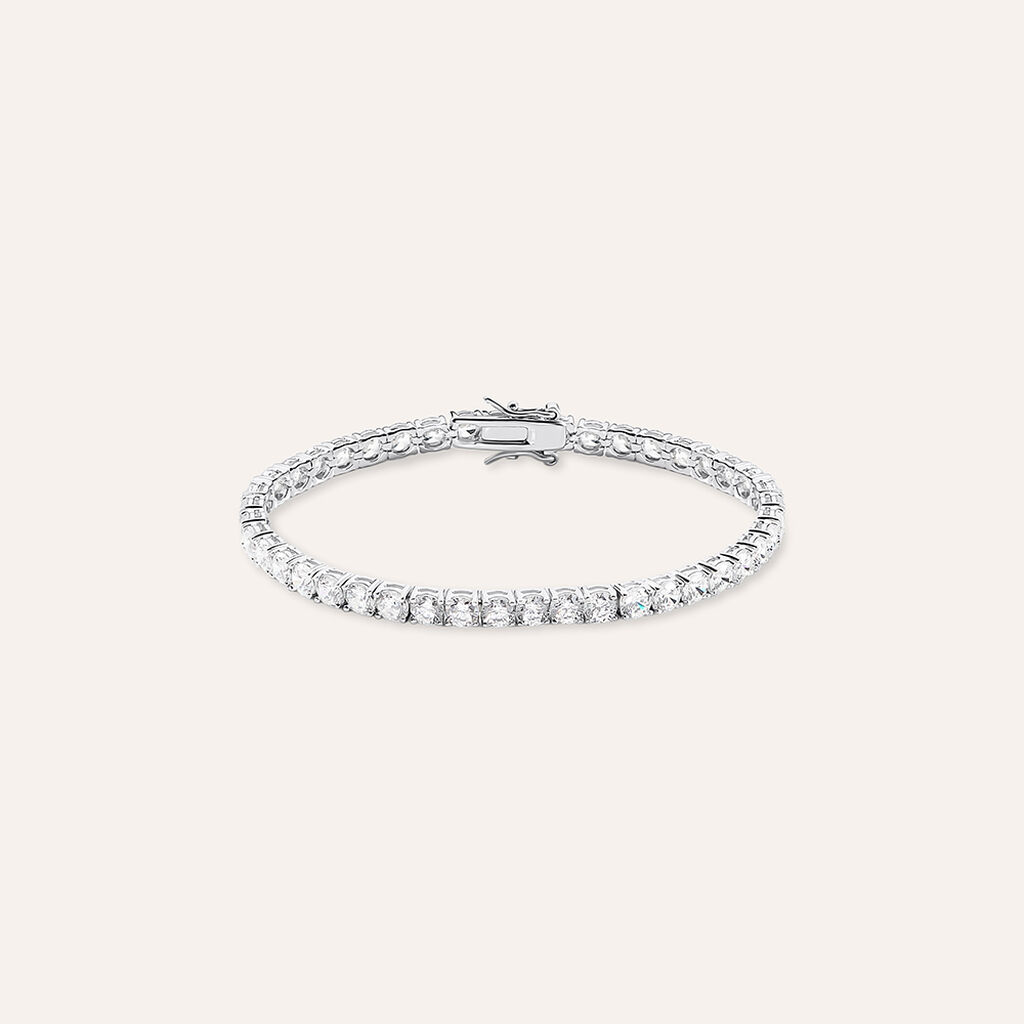 Bracciale Tennis Silver Elegance Argento Rodiato Cubic Zirconia