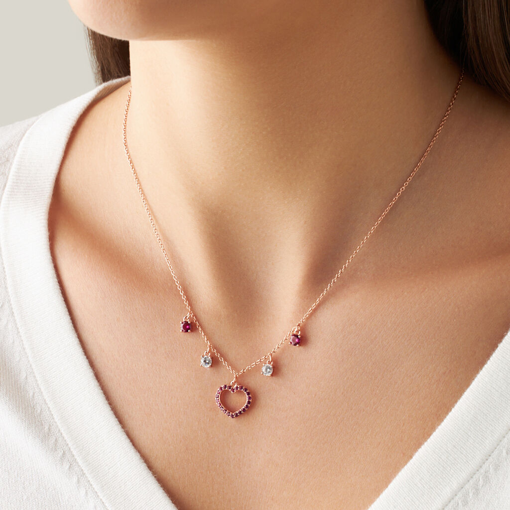 Collana Silver Rainbow Argento Rosa Cubic Zirconia - Collane Donna | Stroili
