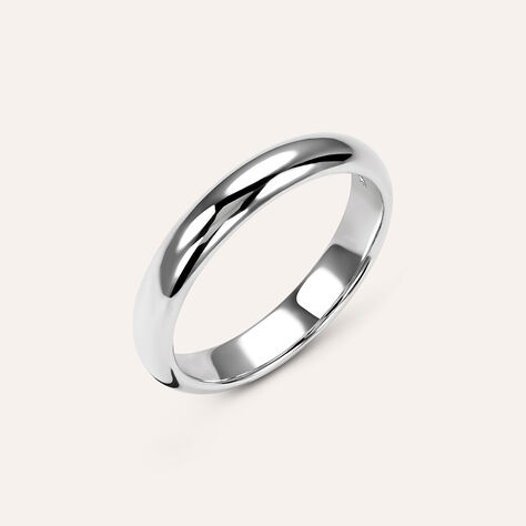 Fede Classica Leggera 3.6 mm Oro Bianco - Anelli con Incisione Unisex | Stroili