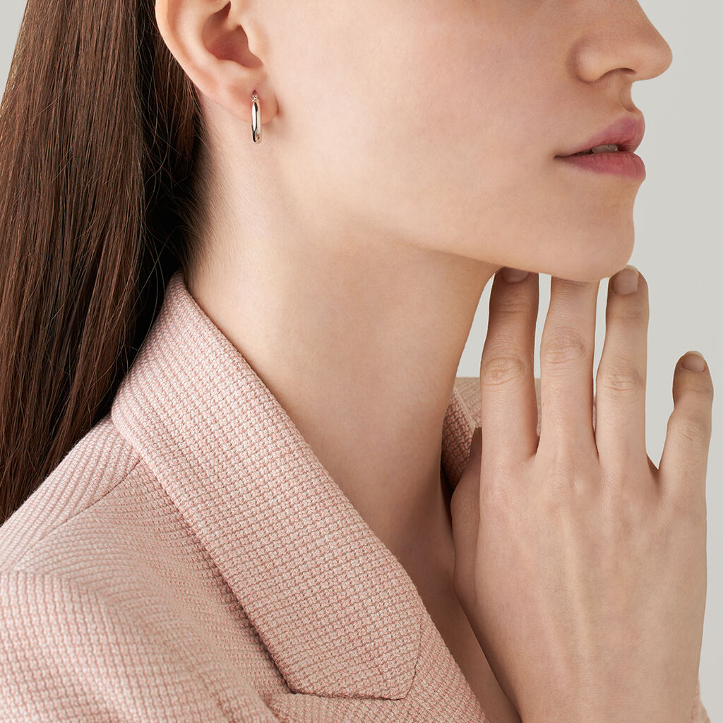 Orecchini A Cerchio Silver Collection Argento Rodiato - Orecchini a Cerchio Donna | Stroili