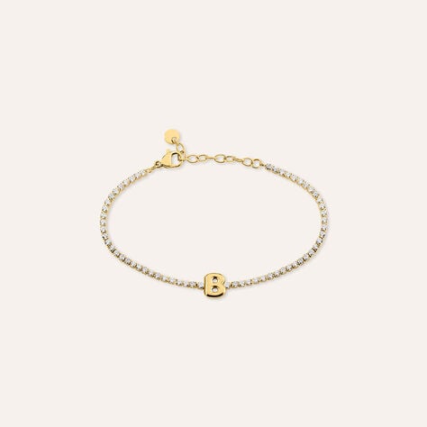 Bracciale Tennis Aura Acciaio Dorato Cubic Zirconia - Bracciali Tennis Donna | Stroili