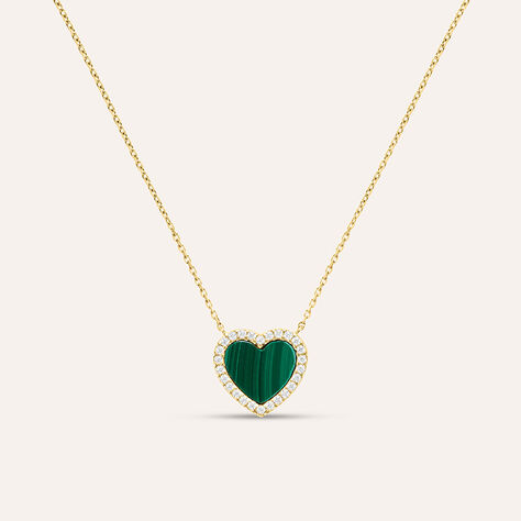 Collana Beverly Oro Giallo Malachite Cubic Zirconia - Collane Donna | Stroili