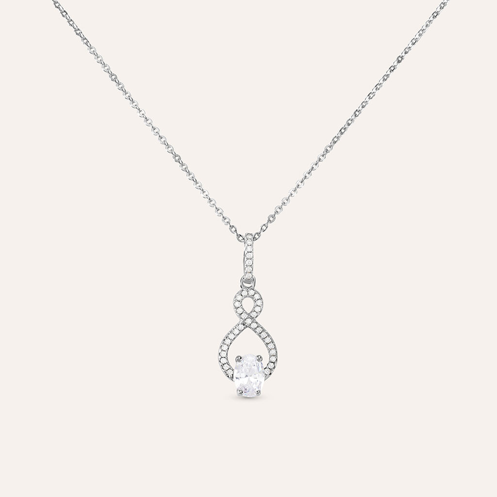 Collana Silver Elegance Argento Rodiato Cubic Zirconia