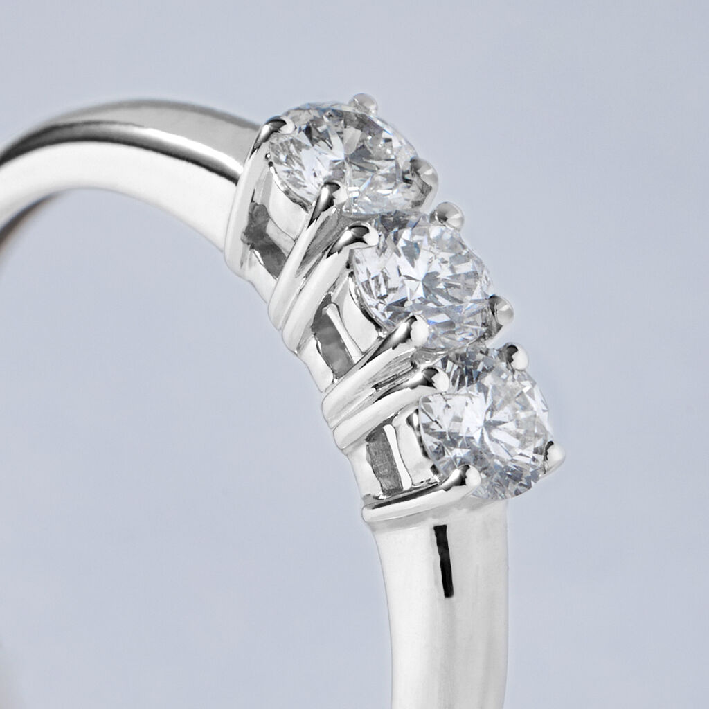 Anello Trilogy Firmamenti Oro Bianco Diamante - Anelli con Pietre Donna | Stroili