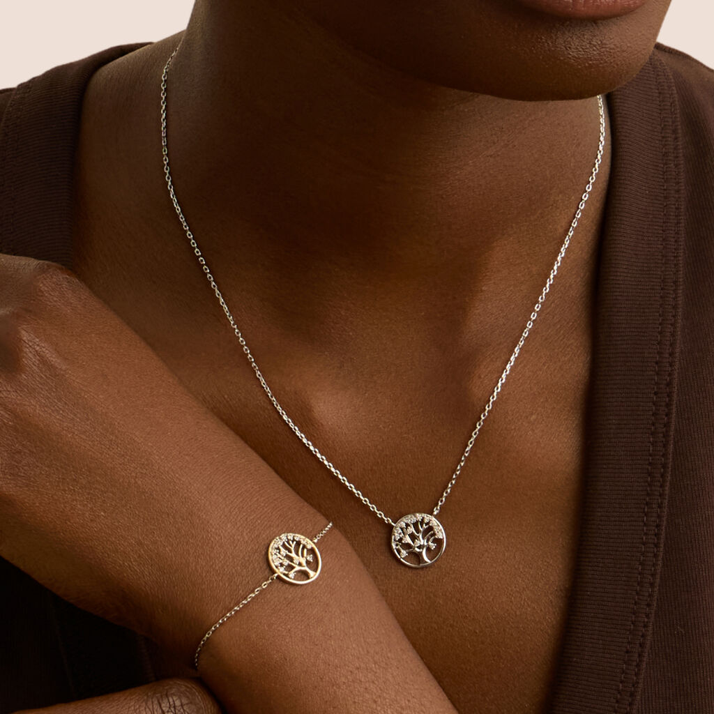 Collana Silver Moments Argento Rodiato Cubic Zirconia