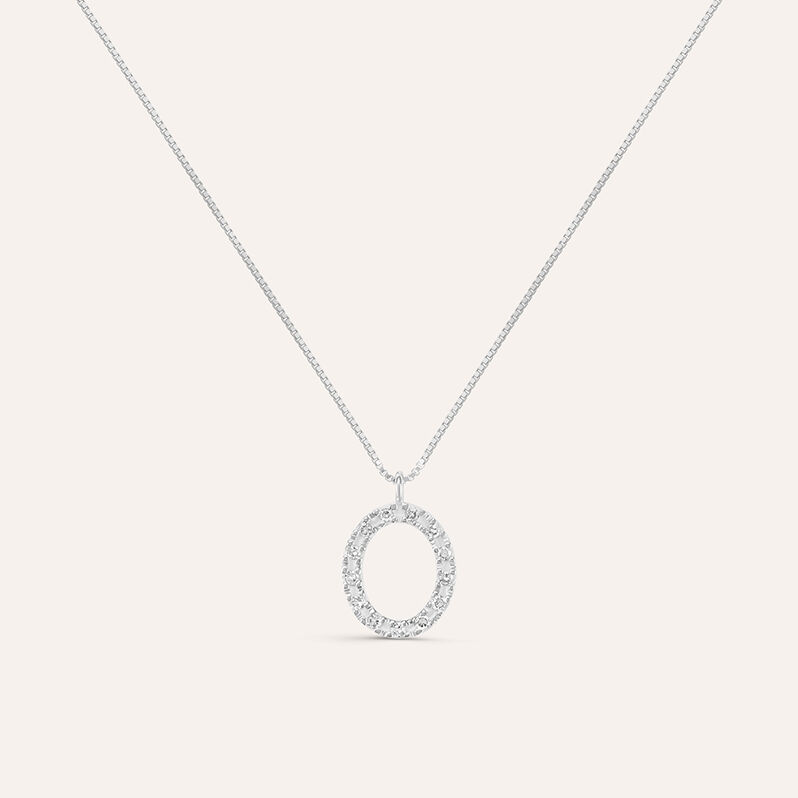 Collana Diamond Letters Oro Bianco Diamante - Collane Donna | Stroili