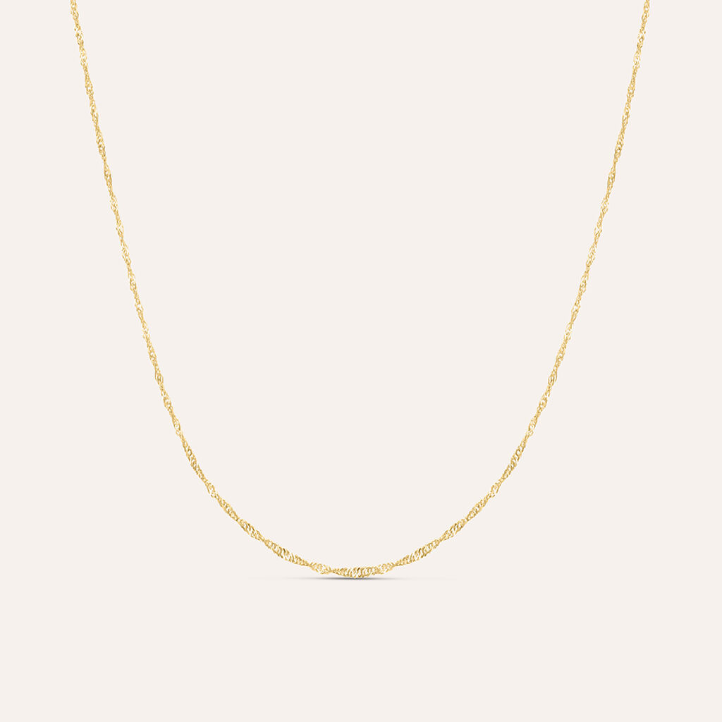 Collana catena in oro giallo a maglia barbazzale