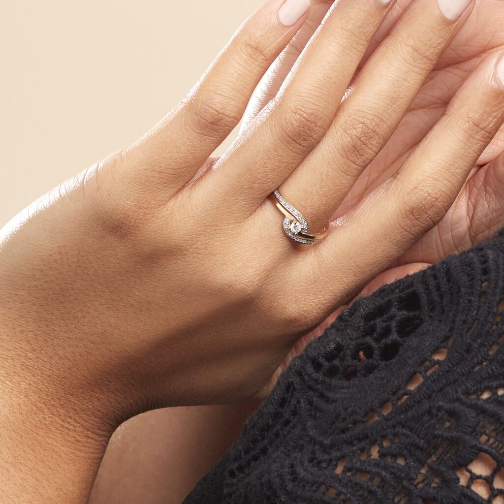 Anello Solitario Sophia Oro Giallo Diamante - Anelli con Pietre Donna | Stroili