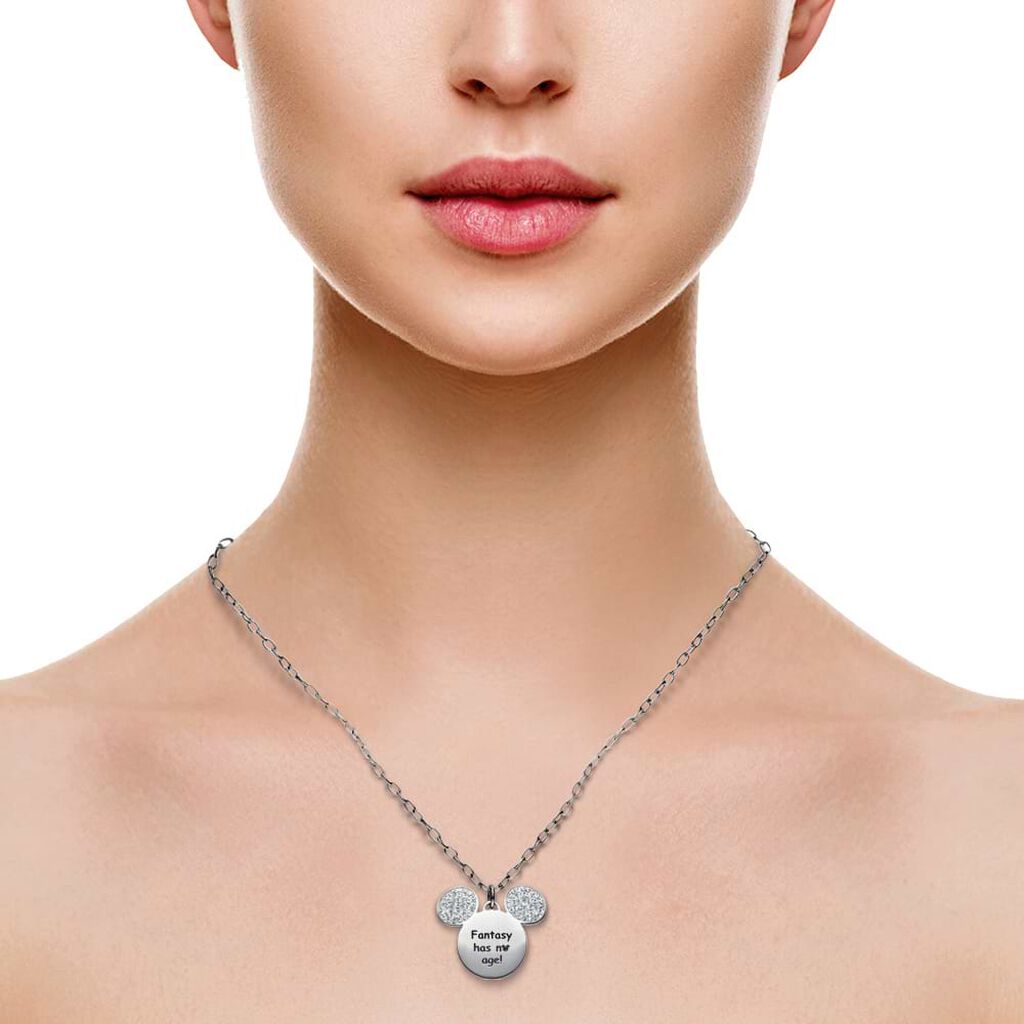 Collana Lady Message Acciaio Disney e Cristalli - Collane Donna | Stroili