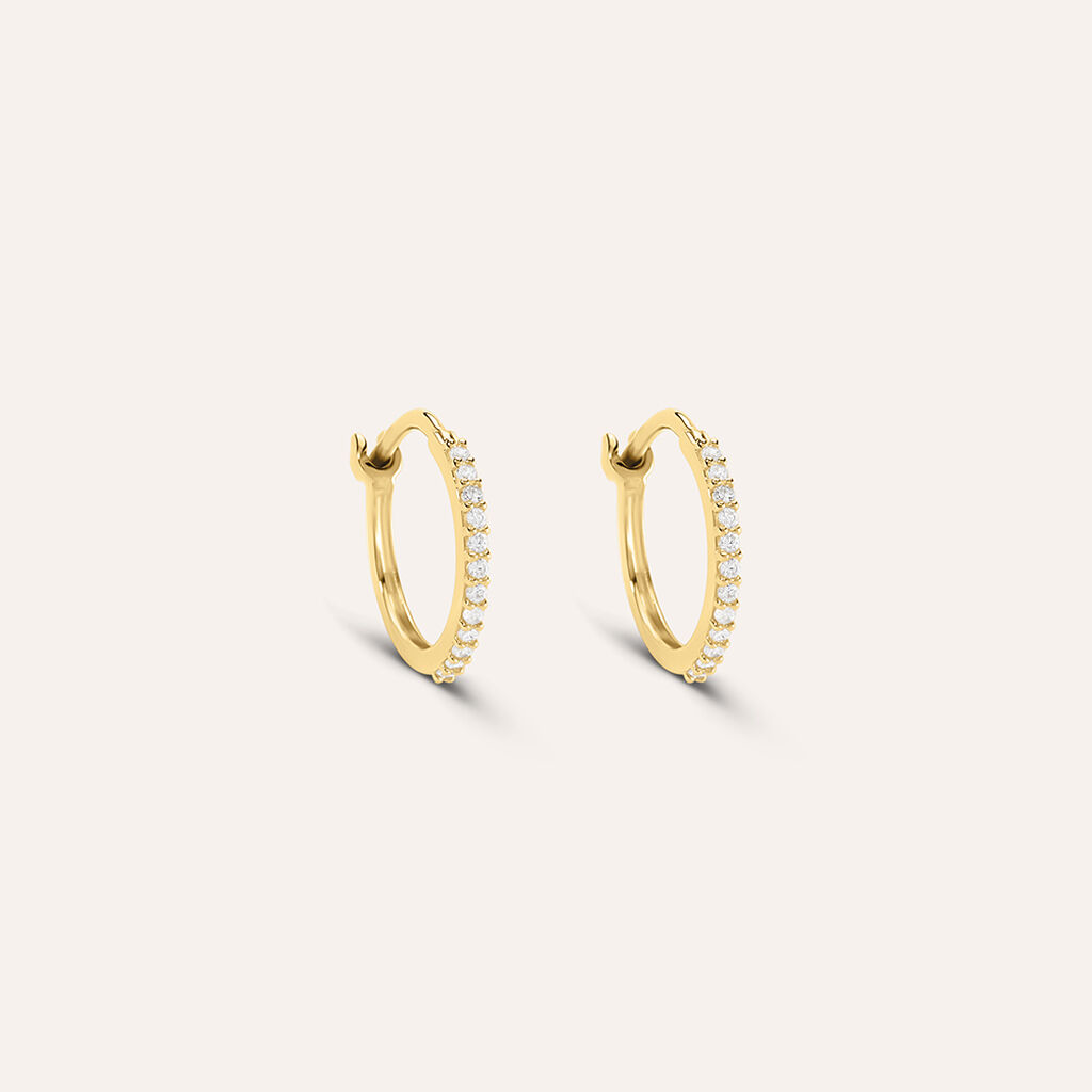 Orecchini A Cerchio Toujours Oro Giallo Cubic Zirconia - Orecchini a Cerchio Donna | Stroili