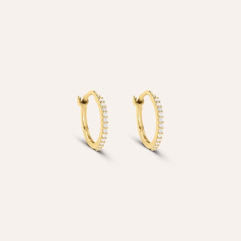 Orecchini A Cerchio Toujours Oro Giallo Cubic Zirconia - Orecchini a Cerchio Donna | Stroili