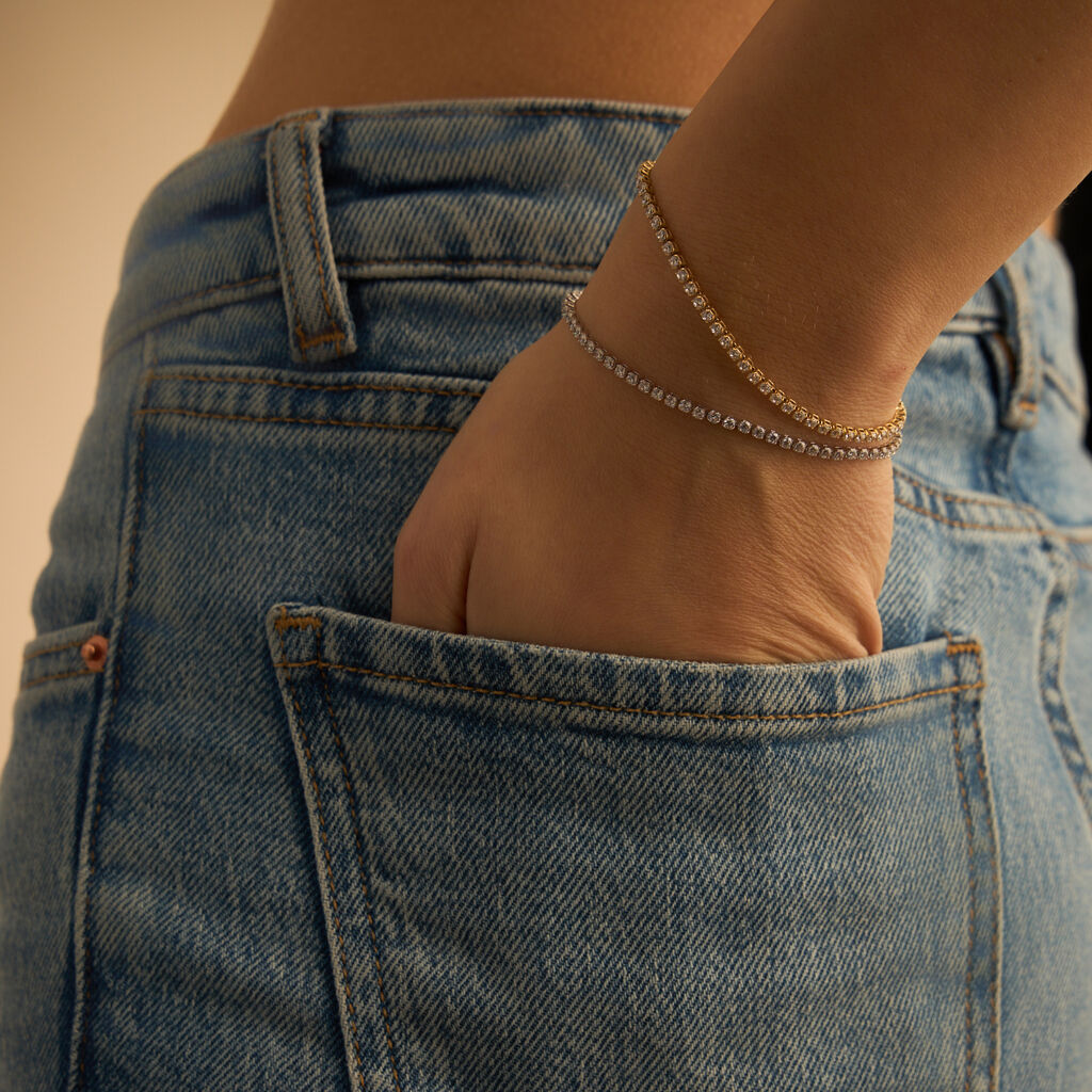 Bracciale Tennis Claire Oro Giallo Cubic Zirconia