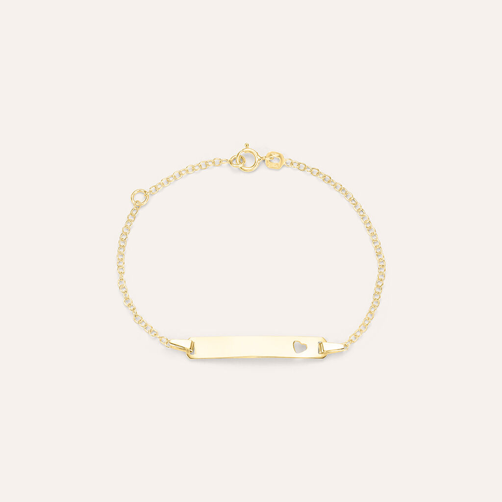 Bracciale Con Targhetta Religious Gold Oro Giallo - Bracciali Love Bambino | Stroili