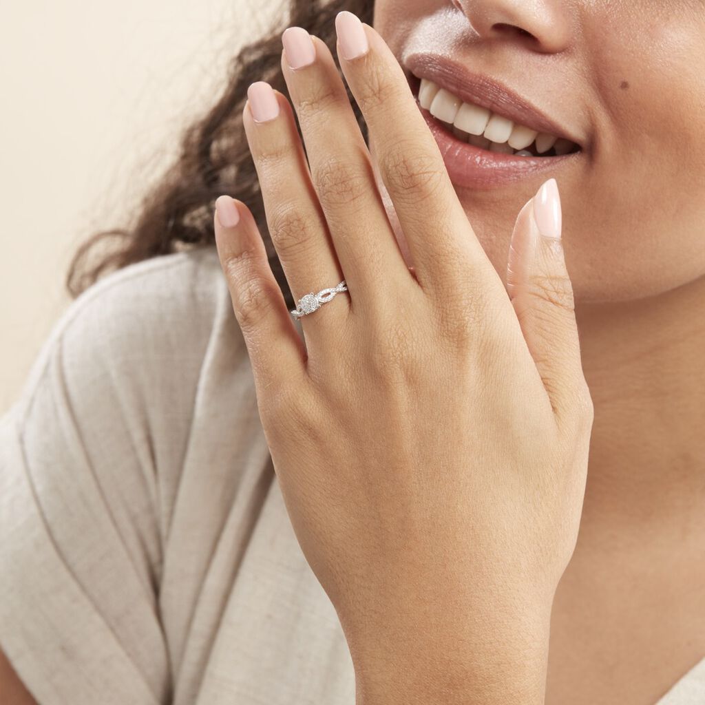 Anello Solitario Sophia Oro Bianco Diamante