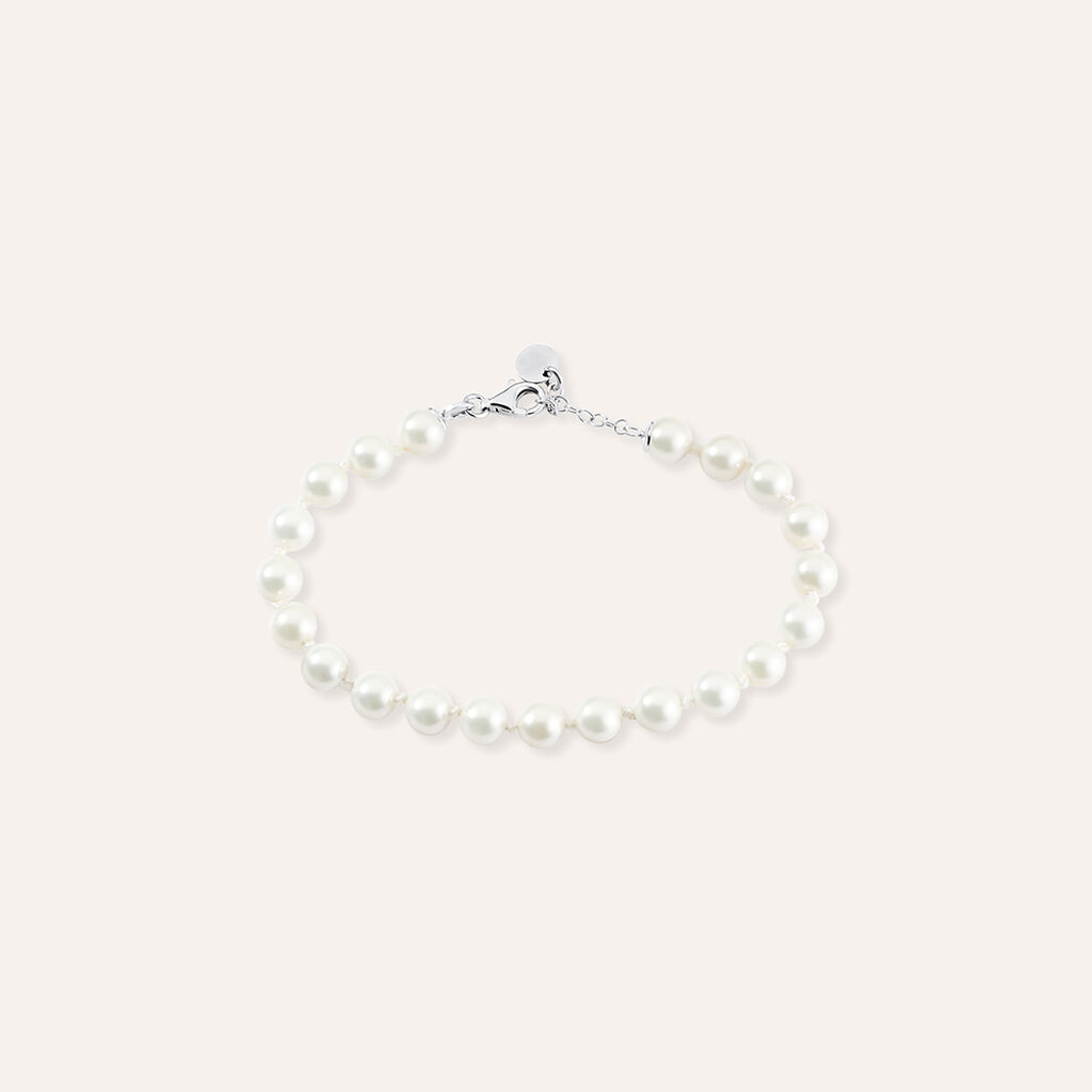 Bracciale Silver Pearls Argento Rodiato Perla sintentica