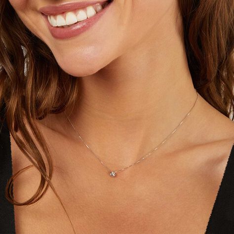 Collana Punto Luce Claire Oro Bianco Cubic Zirconia - Collane Punto Luce Donna | Stroili