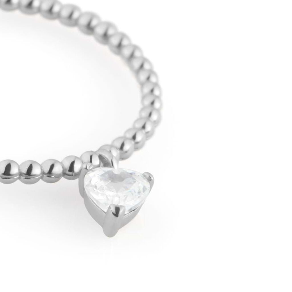 Anello Solitario Claire Oro Bianco Cubic Zirconia - Anelli con Ciondoli Donna | Stroili