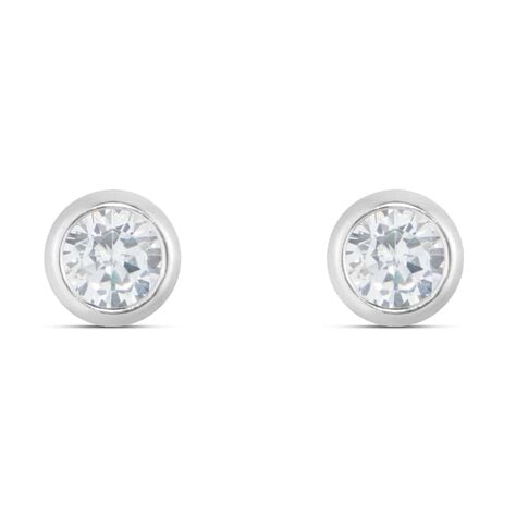 Orecchini in argento rodiato 925 e zirconi - Orecchini a Lobo Donna | Stroili