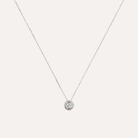 Collana in oro bianco e diamanti 0.14 ct - Collane Donna | Stroili