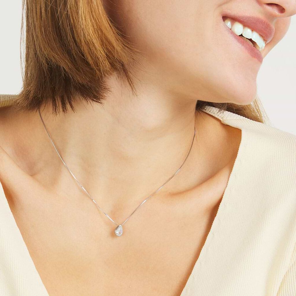 Collana Silver Elegance Argento Rodiato Cubic Zirconia - Collane Donna | Stroili