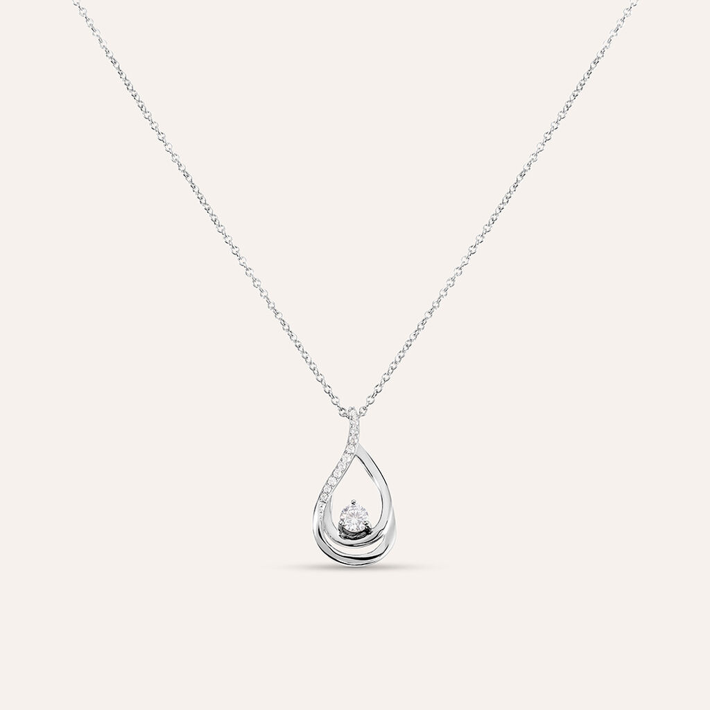 Collana Silver Elegance Argento Rodiato Cubic Zirconia