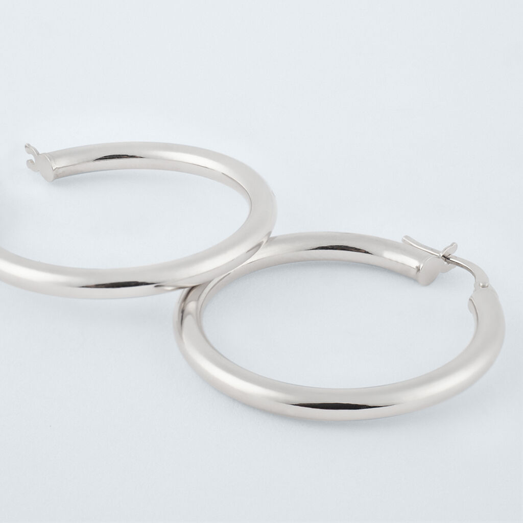 Orecchini A Cerchio Toujours Oro Bianco