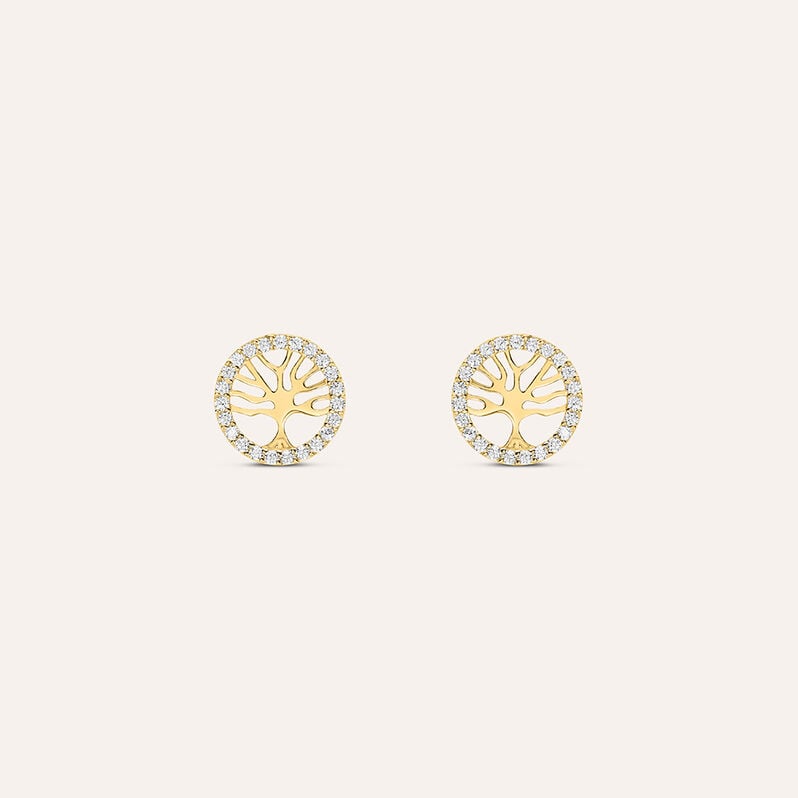 Orecchini Lobo Bon Ton Oro Giallo Cubic Zirconia - Orecchini a Lobo Donna | Stroili