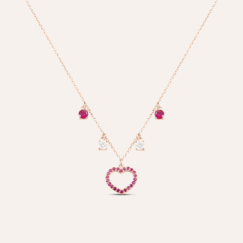 Collana Silver Rainbow Argento Rosa Cubic Zirconia
