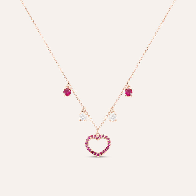 Collana Silver Rainbow Argento Rosa Cubic Zirconia - Collane Donna | Stroili