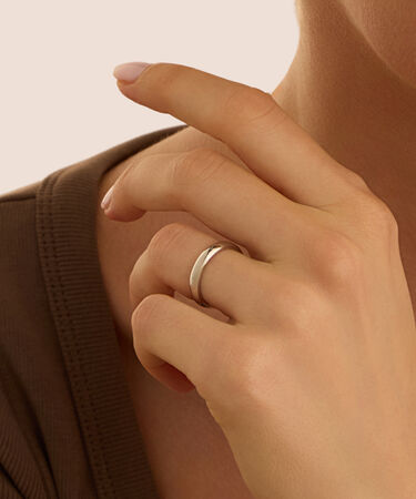 Fede Classica Leggera 3.6 mm Oro Bianco Diamante