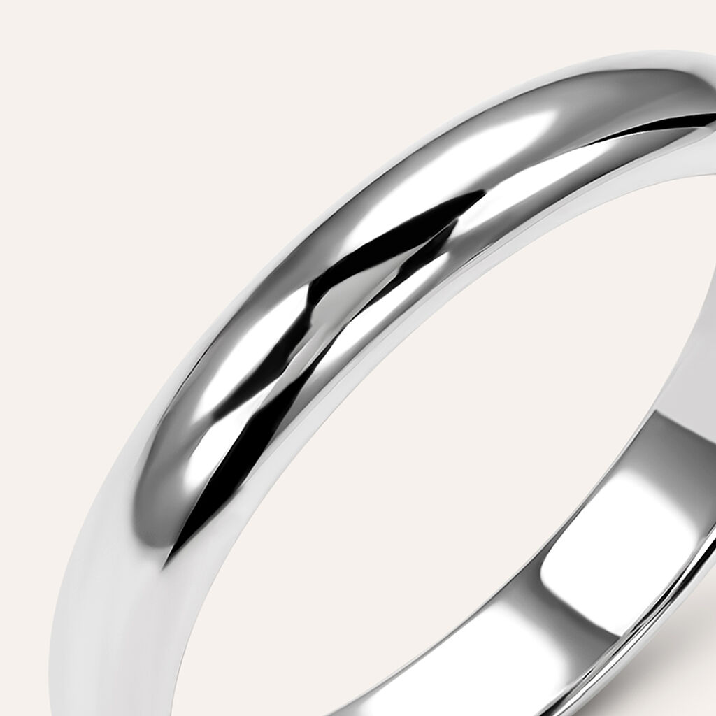 Fede Classica Leggera 3.2 mm Oro Bianco - Anelli con Incisione Unisex | Stroili