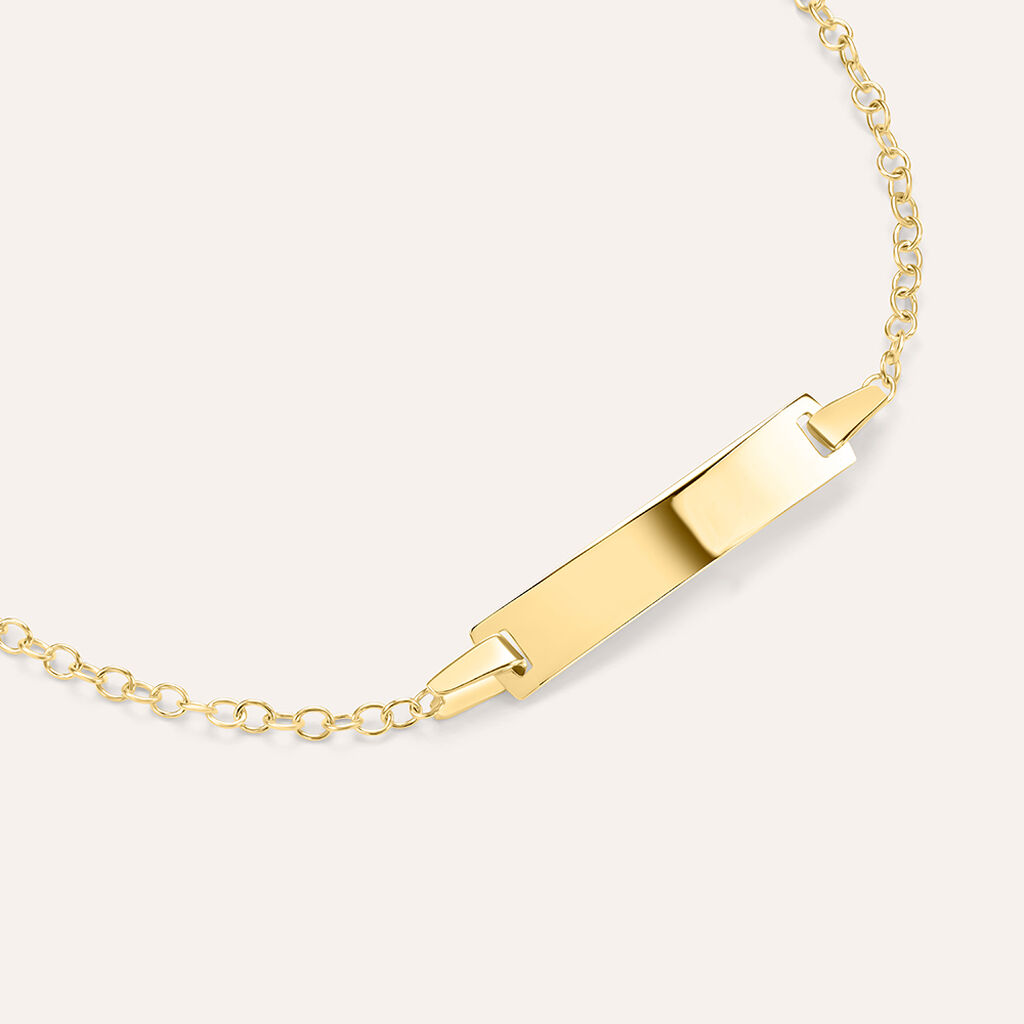 Bracciale Con Targhetta Religious Gold Oro Giallo - Bracciali Bambino | Stroili