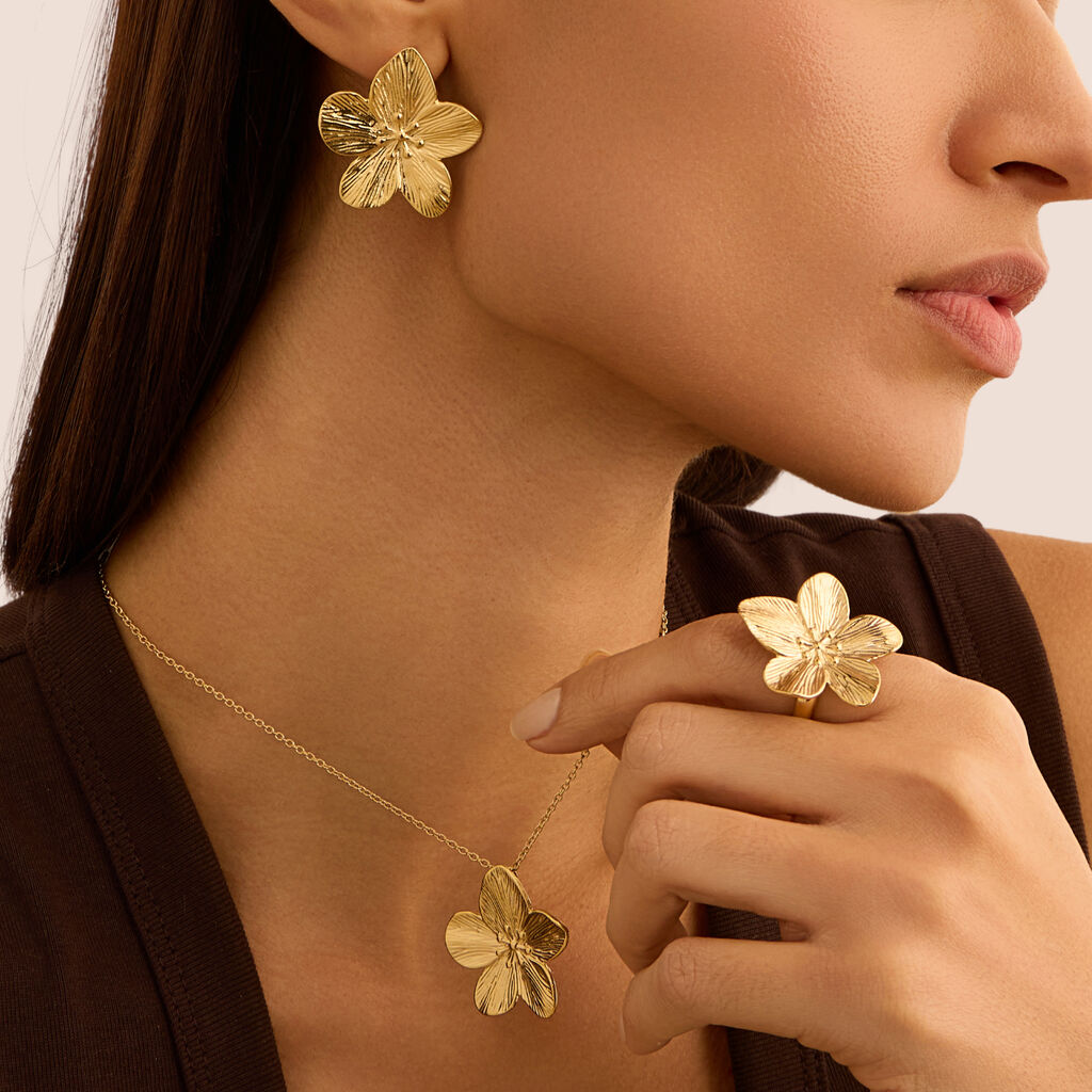 Collana Radiance Acciaio Dorato