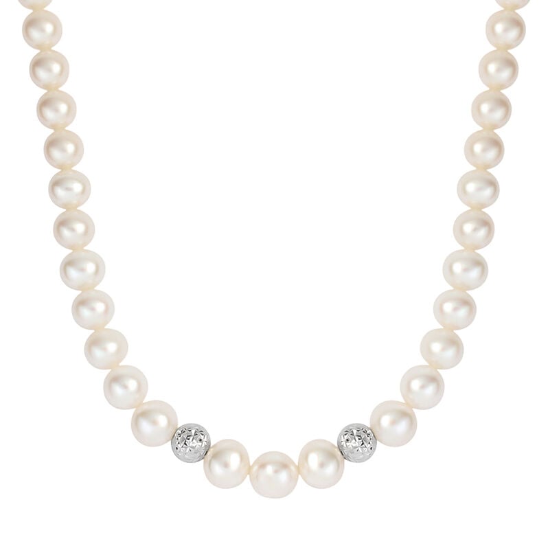 Collana Gabrielle Oro Bianco Perla D'Acqua Dolce - Collane Donna | Stroili