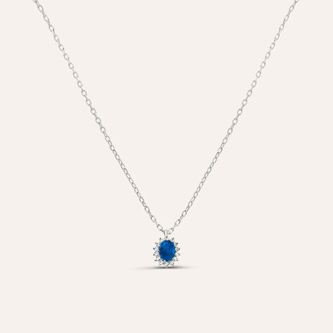Collana Charlotte Oro Bianco Zaffiro Diamante - Collane Donna | Stroili