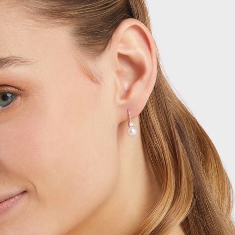 Orecchini Pendenti Gabrielle Oro Bianco Perla D'Acqua Dolce Cubic Zirconia - Orecchini Pendenti Donna | Stroili
