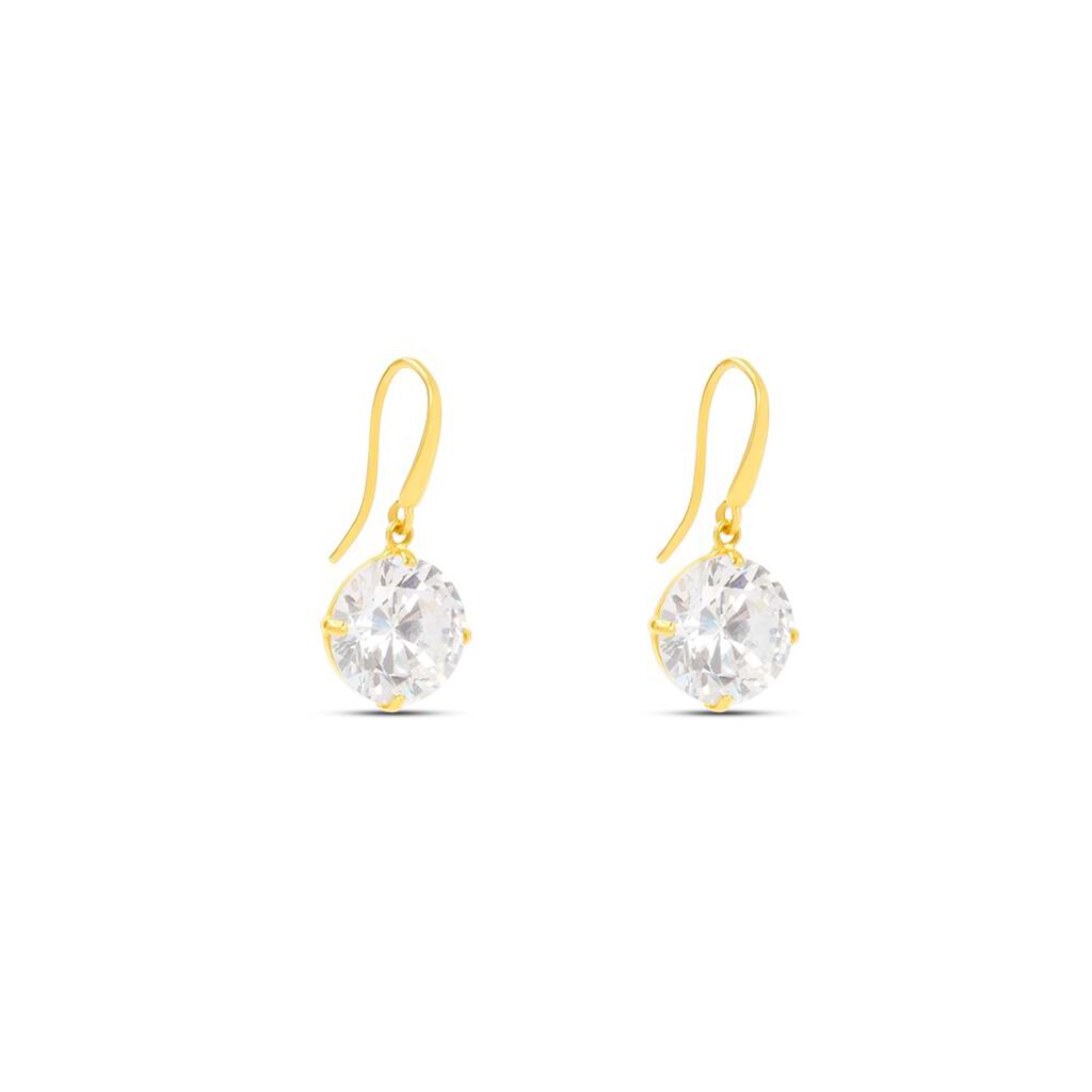 Orecchini Lobo Punto Luce Claire Oro Giallo Cubic Zirconia - Orecchini a Lobo Donna | Stroili