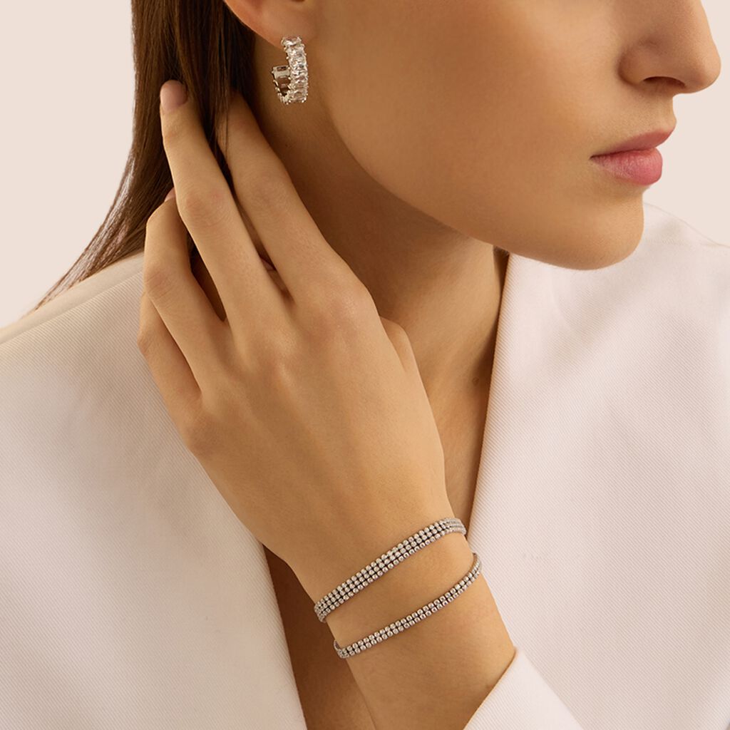 Bracciale Tennis Aura Acciaio Cubic Zirconia