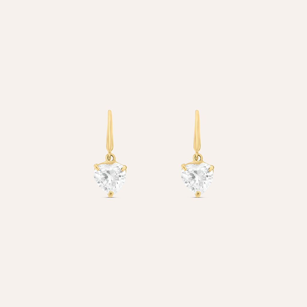 Orecchini Lobo Punto Luce Claire Oro Giallo Cubic Zirconia - Orecchini a Lobo Donna | Stroili
