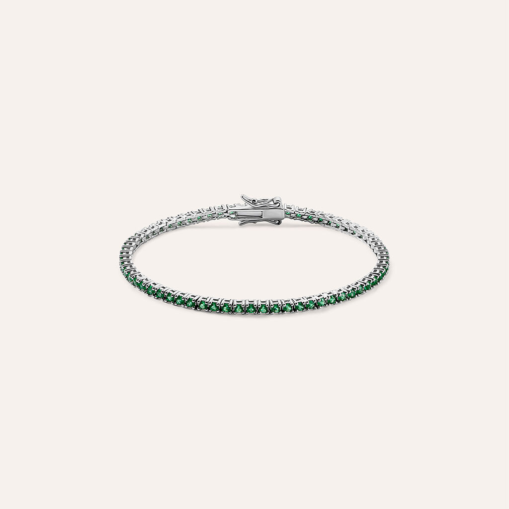 Bracciale Tennis Silver Rainbow Argento Rodiato Cubic Zirconia