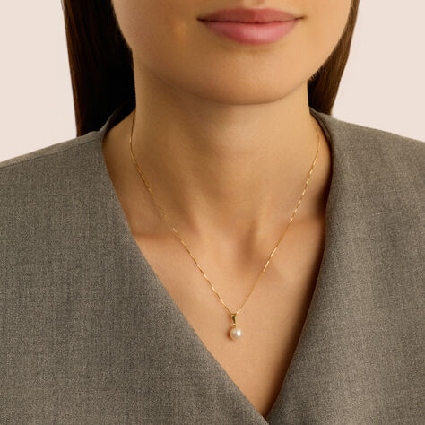 Collana Gabrielle Oro Giallo Perla D'Acqua Dolce - Collane Donna | Stroili