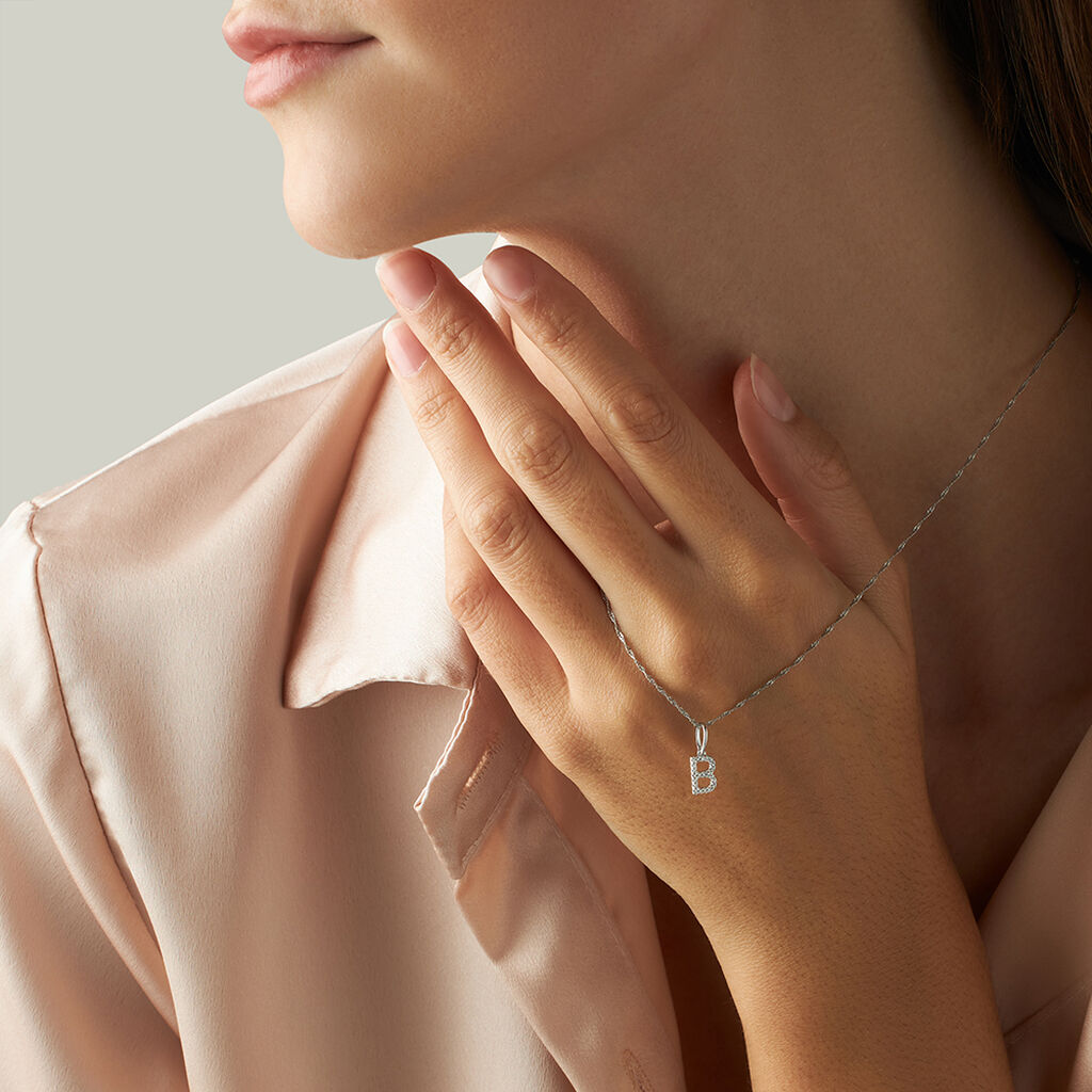 Pendente Sophia Oro Bianco Diamante - Ciondoli Donna | Stroili